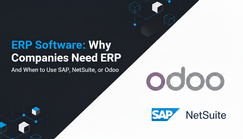 Logiciels ERP : Pourquoi les entreprises ont besoin d’un ERP et quand utiliser SAP, NetSuite ou Odoo