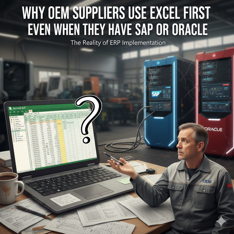 Pourquoi les Fournisseur OEM utilisent Excel en priorité, même s'ils possèdent déjà SAP ou Oracle ?