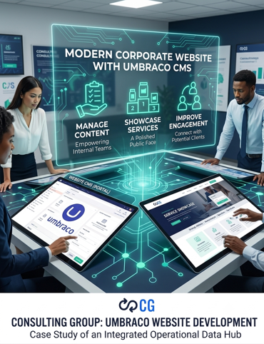 Site web corporatif développé avec Umbraco CMS pour présenter services et succursales